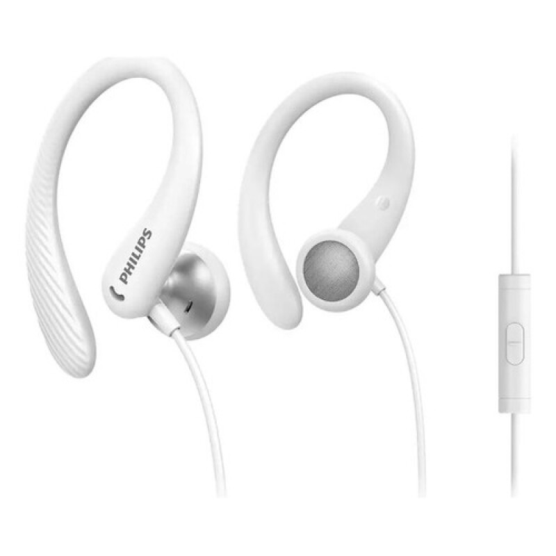 Auriculares Philips In Ear línea Action Fit cableados con manos libres Blanco