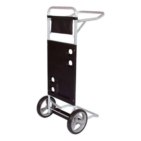 Carrito De Playa De Aluminio Negro De Hasta 15 Kg Carrito De Playa De Aluminio Negro De Hasta 15 Kg