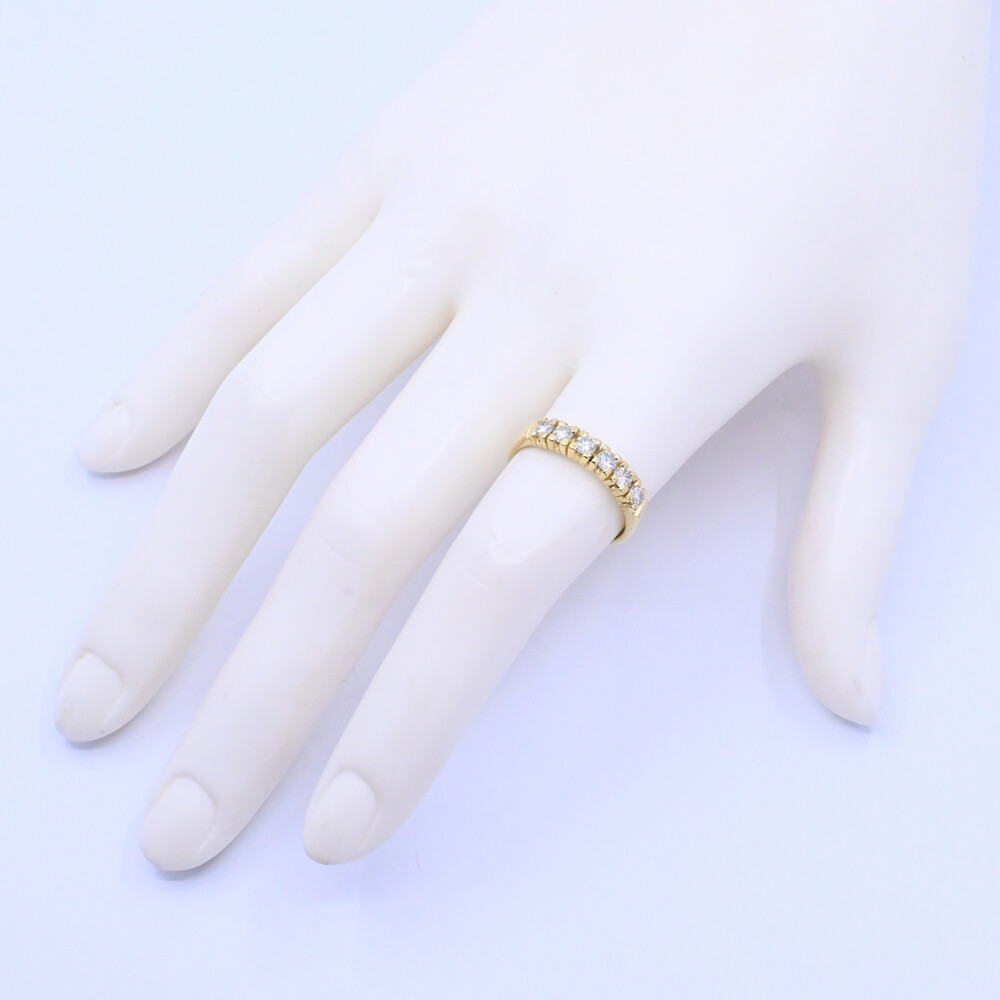 Anillo medio sin fin oro 18k amarillo con brillantes engarce 4 puntas. Anillo medio sin fin oro 18k amarillo con brillantes engarce 4 puntas.