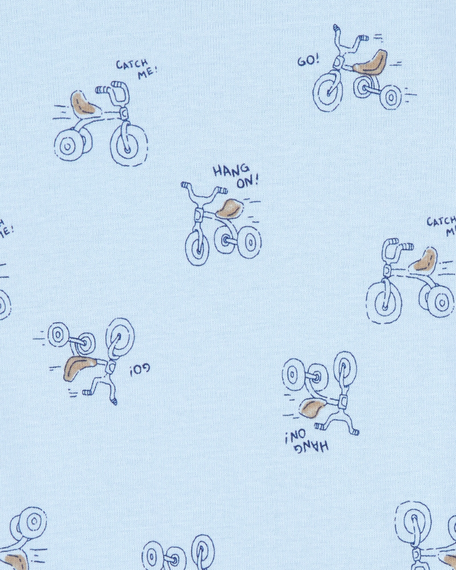 Pijama cuatro piezas de algodón, dos pantalones y dos remeras, diseño triciclos Pijama cuatro piezas de algodón, dos pantalones y dos remeras, diseño triciclos