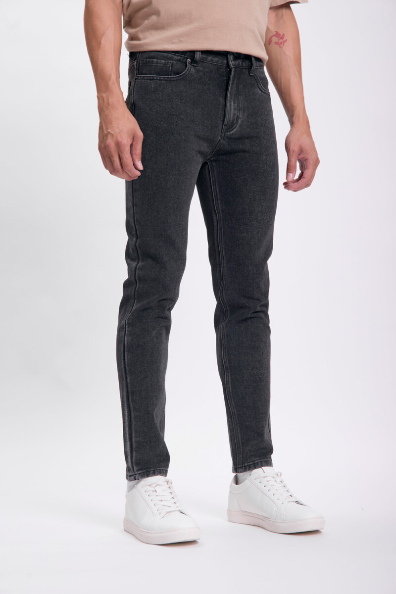 Pantalón jean slim - Gris Oscuro 
