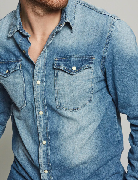 Camisa m/l jean Camisa m/l jean