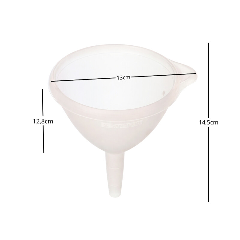 Embudo 12,8 cm TRANSPARENTE