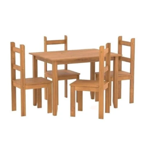 Juego Comedor 4 Sillas Red Cera Natural Francine Juego Comedor 4 Sillas Red Cera Natural Francine