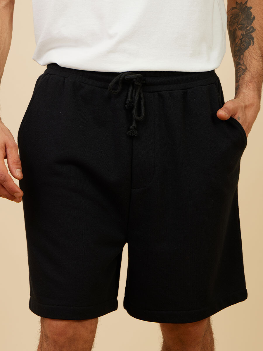 BERMUDA FELPA MATRIN RUSTY - Negro 