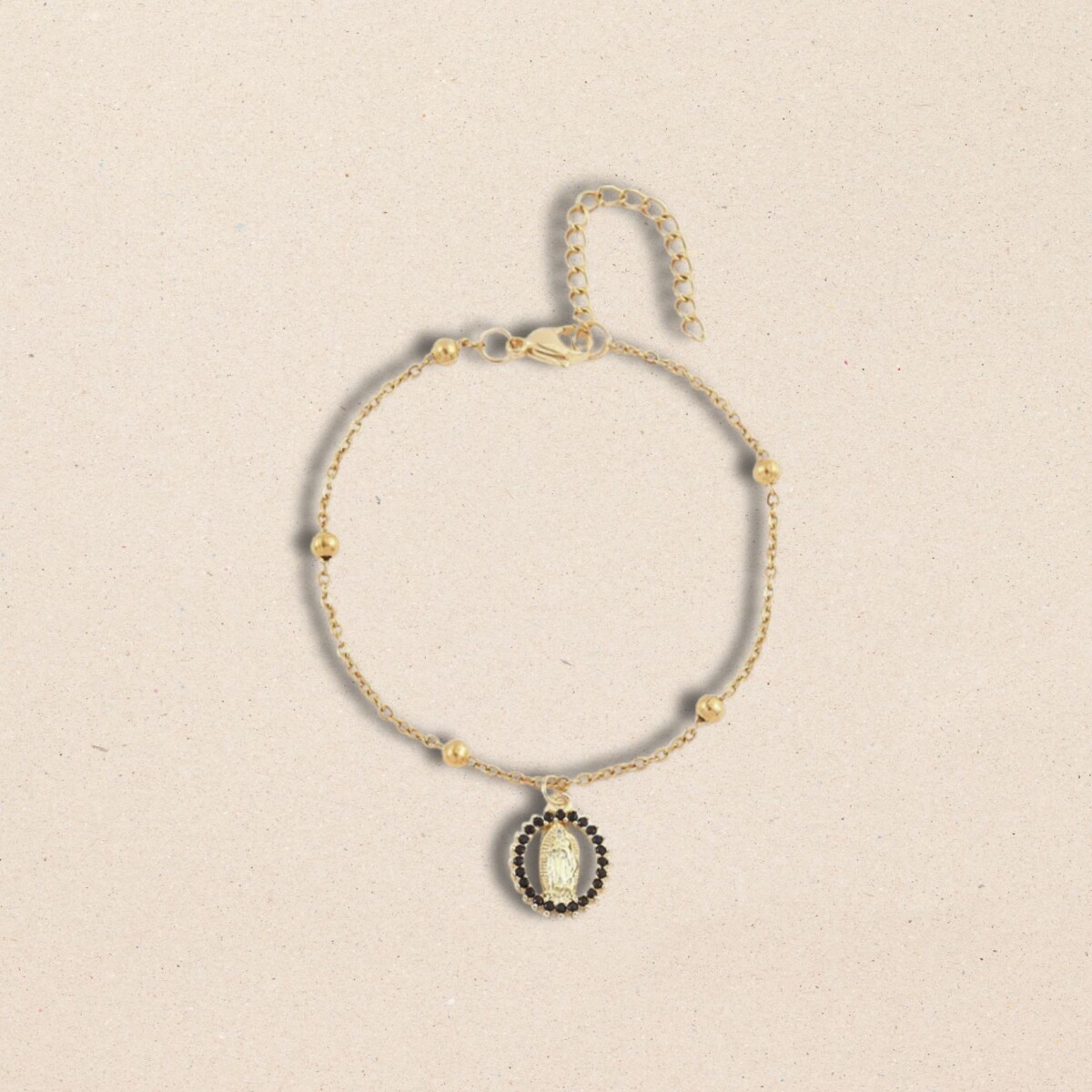 Pulsera Virgen Cristal - Negro 