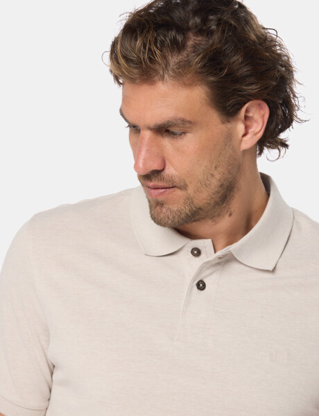 REMERA POLO PIQUE LISA Beige