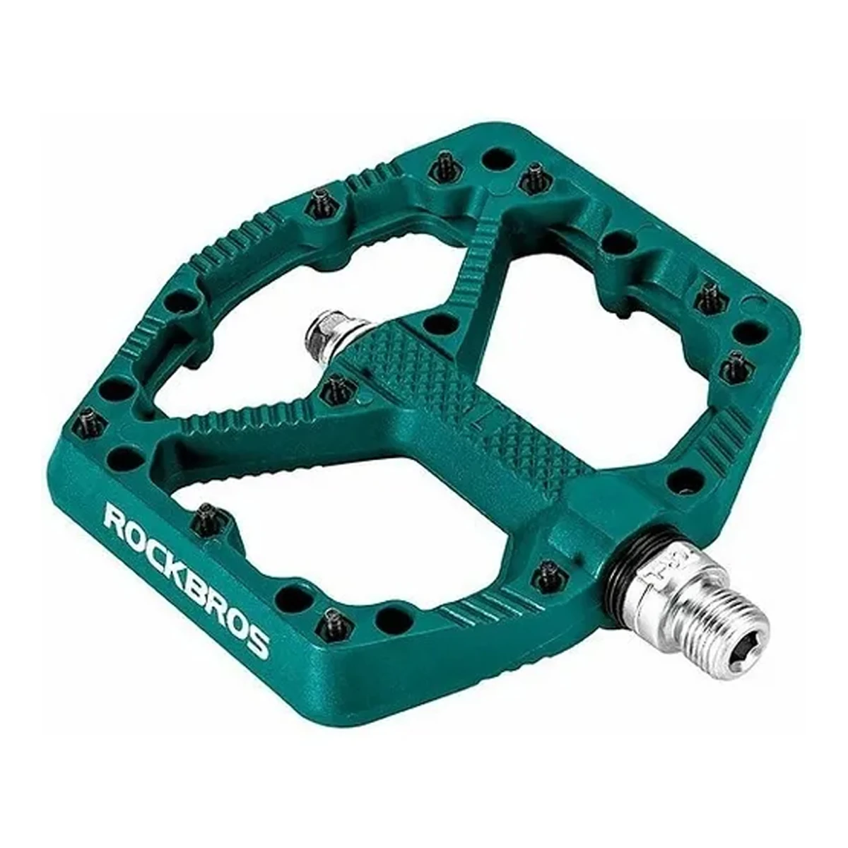 Rockbros - Pedales para Bicicleta 2021-12A - Clavos Antideslizantes. Plataforma Ancha Ergonómica. 