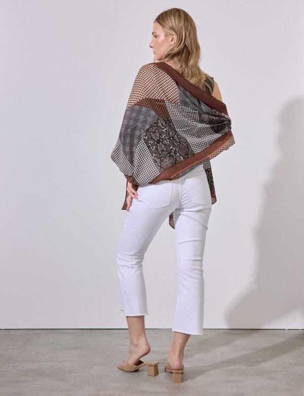 Pashmina Gales MARRON/MULTI