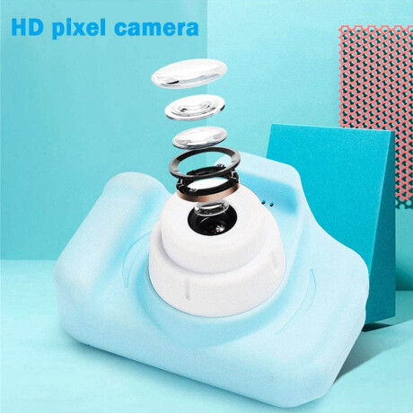 Mini Camara Digital HD Infantil C/Juegos Memoria 32gb Celeste