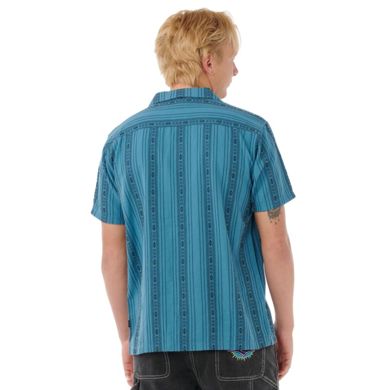 Camisa Rip Curl Raw Energy Stripe - Azul Camisa Rip Curl Raw Energy Stripe - Azul