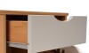Mesa de Luz - 1 puerta - 1 cajón - Línea Nórdica Roble/Gris Claro/Blanco