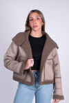 Campera corderito Marron
