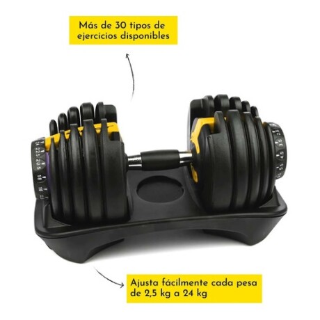 Mancuerna ajustable de 2.5 a 24kg Best Negro