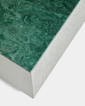 Mesa auxiliar Sorein de mármol verde 40 x 40 cm Mesa auxiliar Sorein de mármol verde 40 x 40 cm