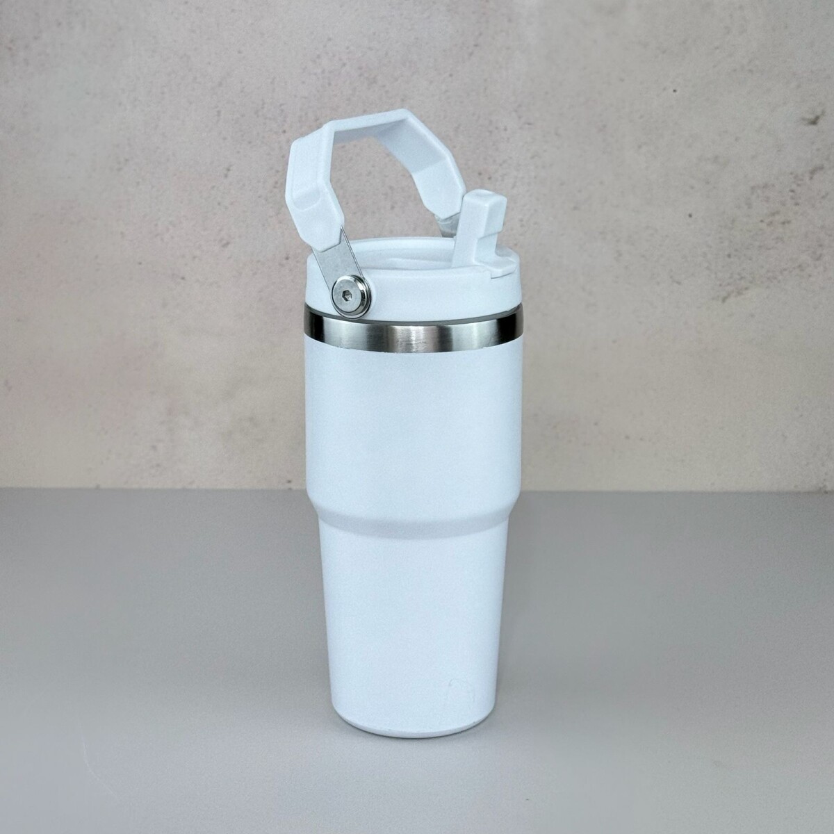 Vaso Térmico de Acero Inoxidable con Asa 600ML | Blanco 