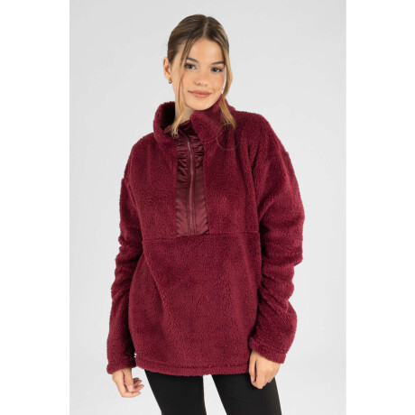 Sweater sherpa Bordeaux
