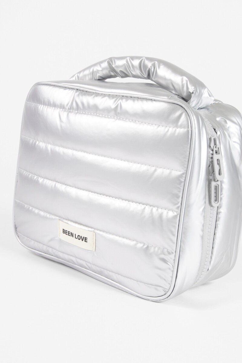 Organizador de viaje puffy plateado