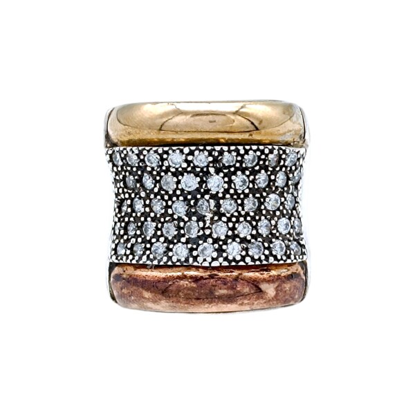 Anillo Varios-Plata y Oro-Piedra Zirconia-AN5073 conpiedra