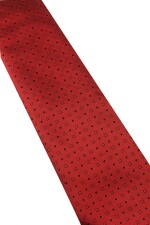 Corbata con pañuelo 8 cm BORDO LISA