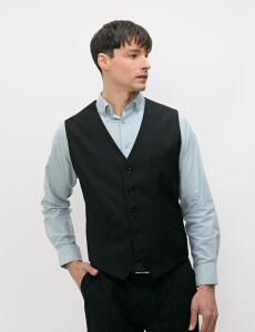 470699 CHALECO VESTIR HARRINGTON LABEL Negro