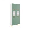 Armario 6 Puetas Vidrio Steel Verde