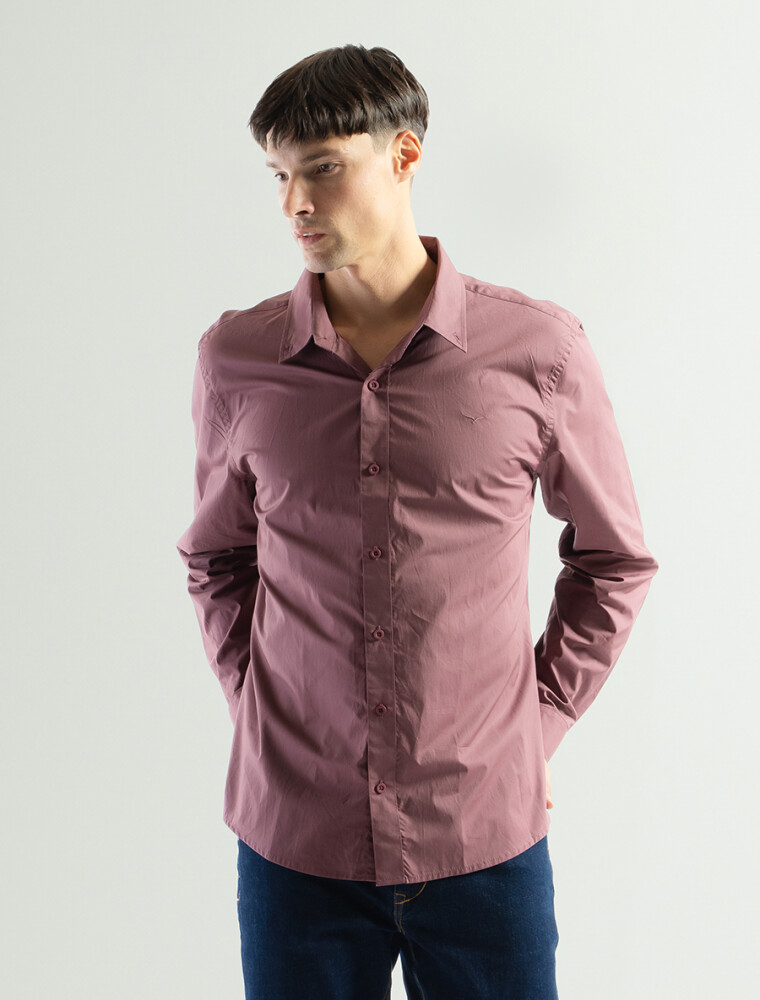 Camisa Manga Larga Algodón Principe Salmon