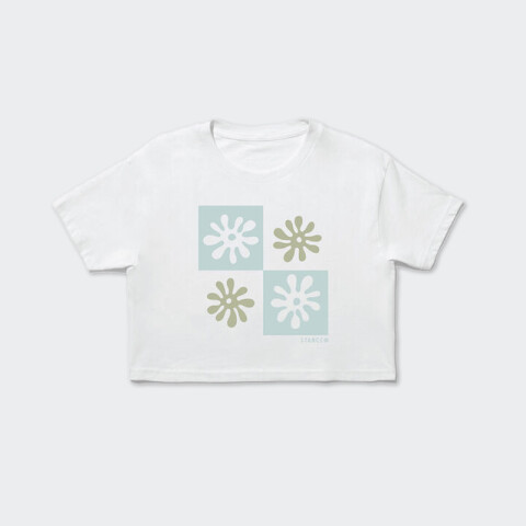 Remera Crop Stance Sleeve Blanco