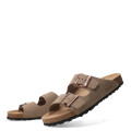 Sandalias de Mujer Freeway Cork Casual Hebillas Arena (Gamuza)