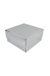 Caja laminada 04 - 12x12x6 cm PLATA