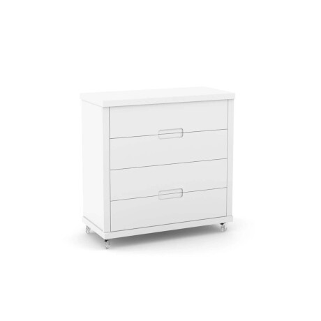 COMODA CAJONERA 4 CAJONES MDF BLANCO TUTTO