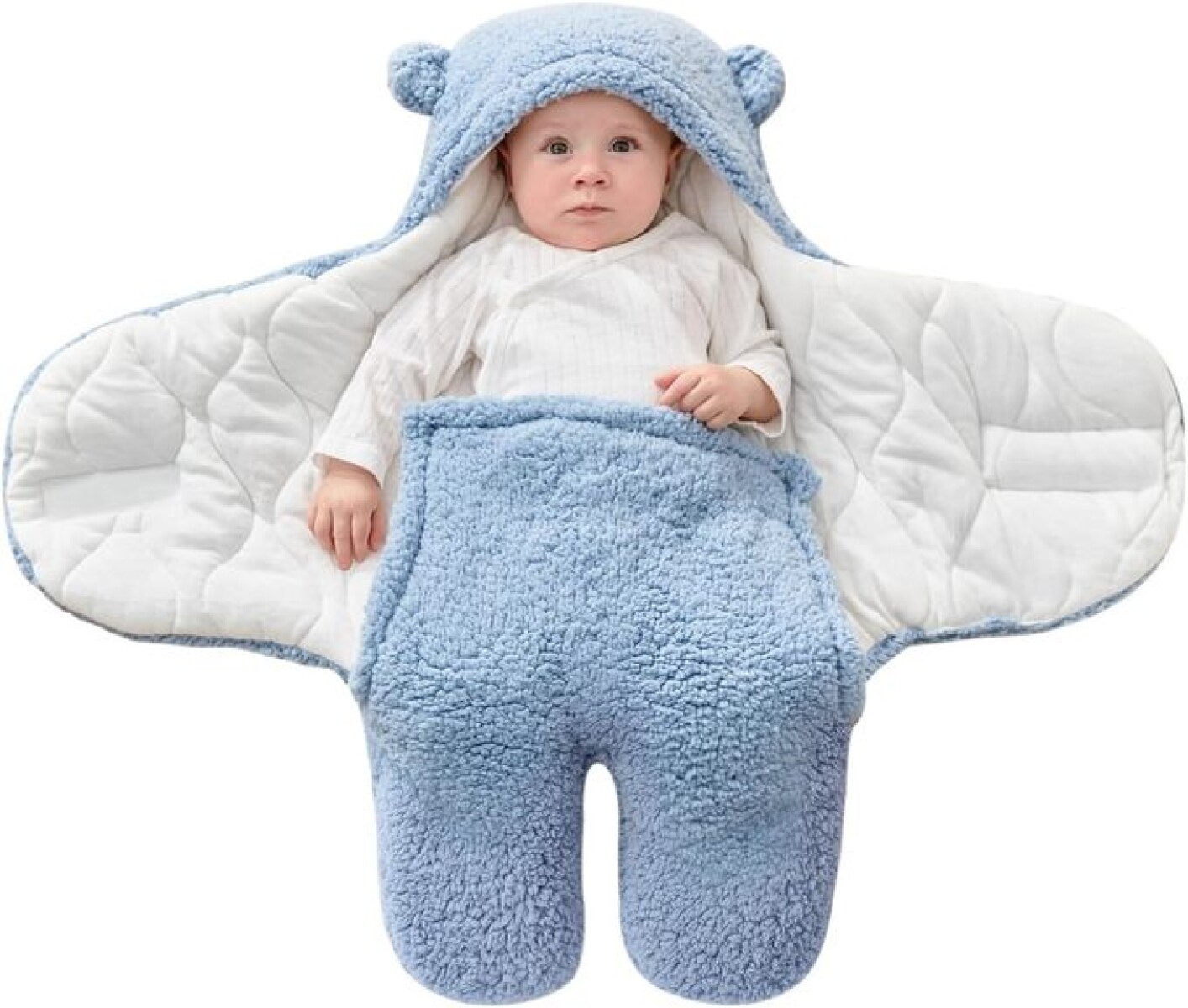 sobre corderito porta enfant bebe - celeste 