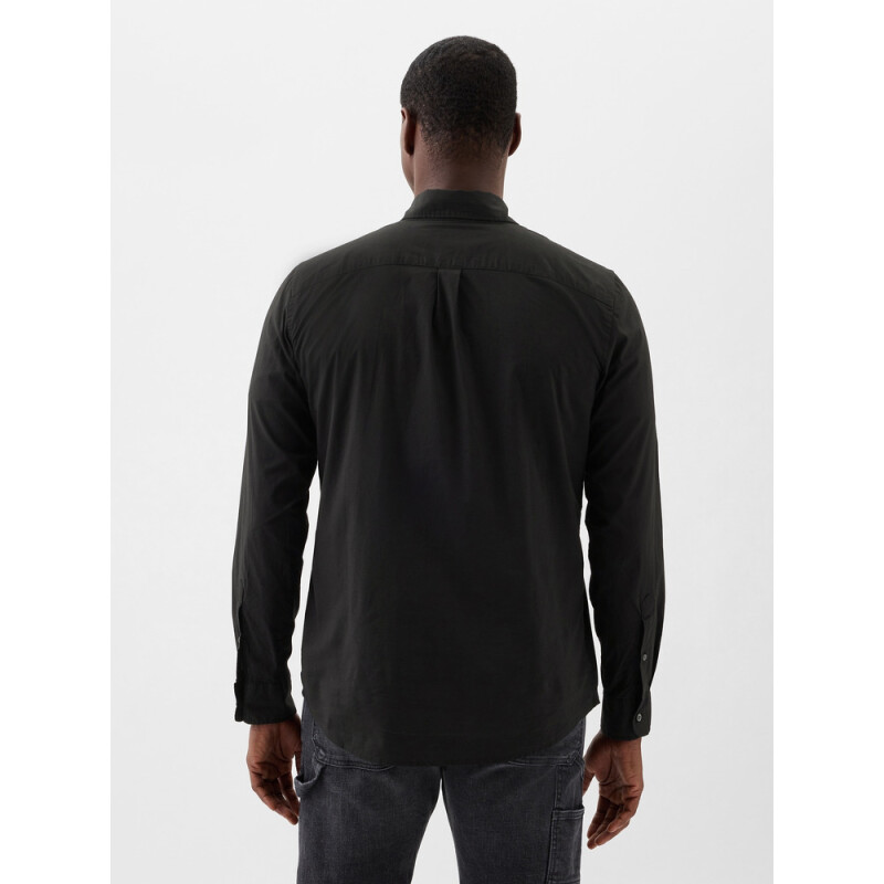V-LS STANDARD STRETCH POPLIN TRUE BLACK V2