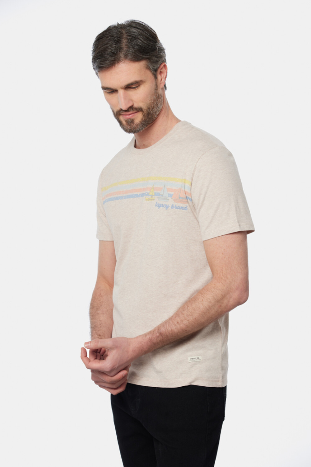 REMERA ESTAMPADA Beige