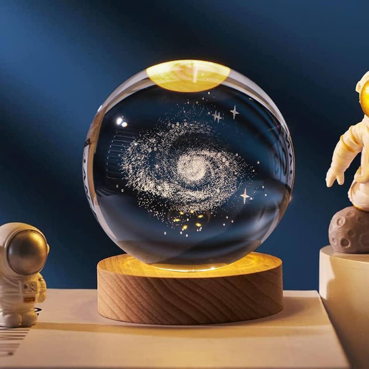 Lámpara Esfera Cristal 3D Ø10cm - Galaxia 