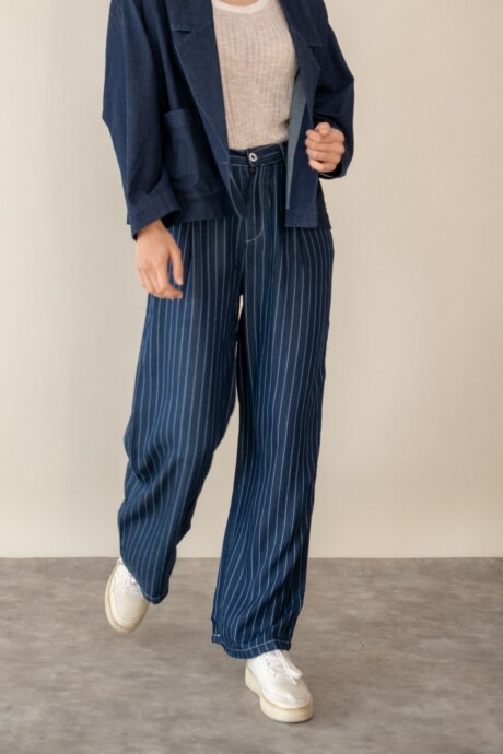 Pantalón ancho Navy