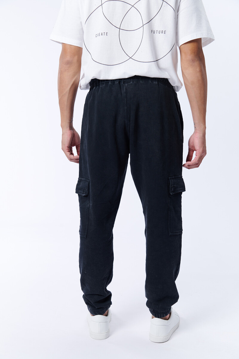 Pantalón Deportivo Cargo Gris Oscuro