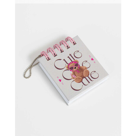 Mini Memo Espiralado Teddy Blanco Crudo