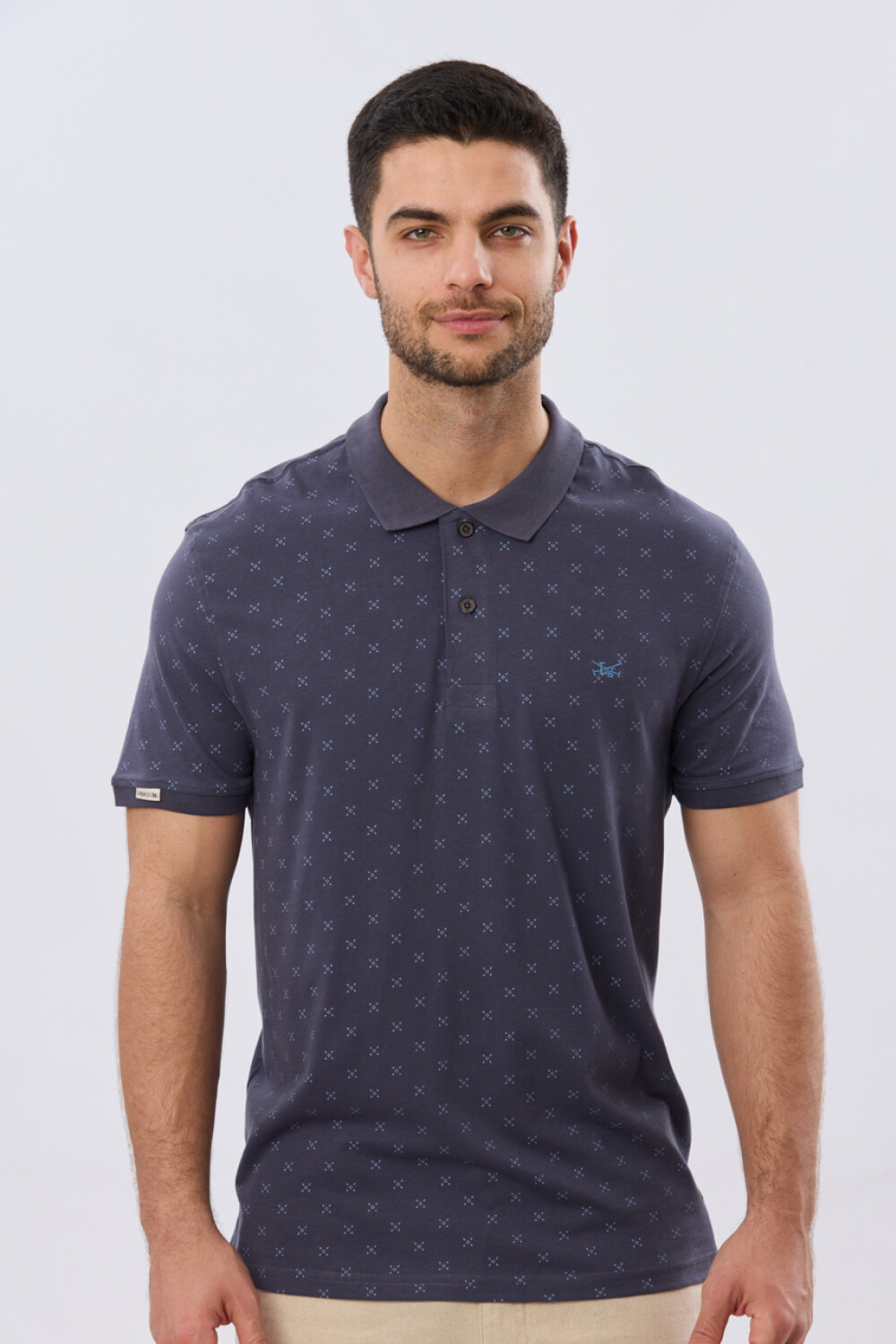 REMERA POLO ESTAMPADA JERSEY Azul
