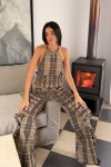 Cuadrillé Dancing Queen Pants Verde / Camel