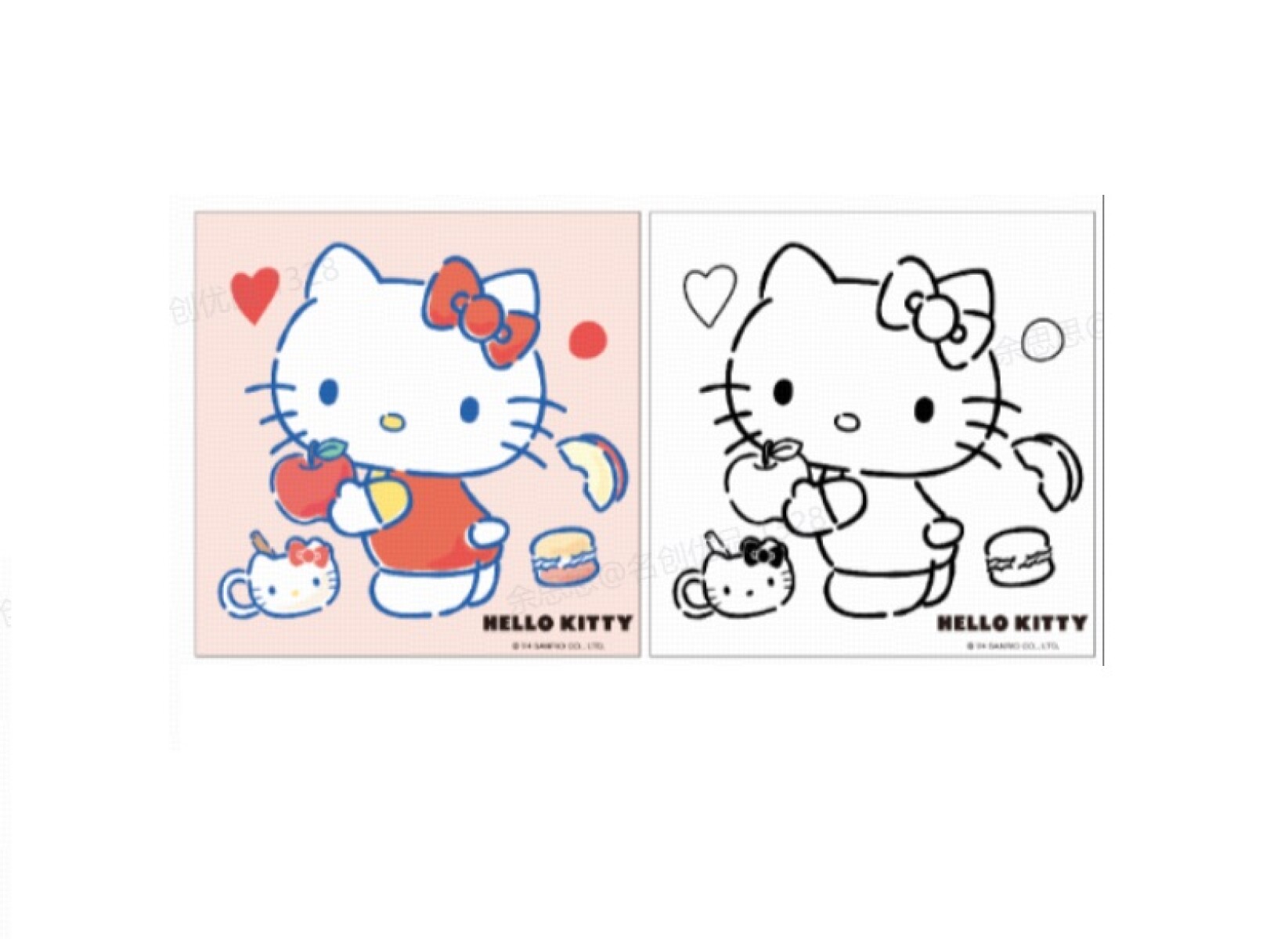 Canvas con textura Sanrio - Kitty 