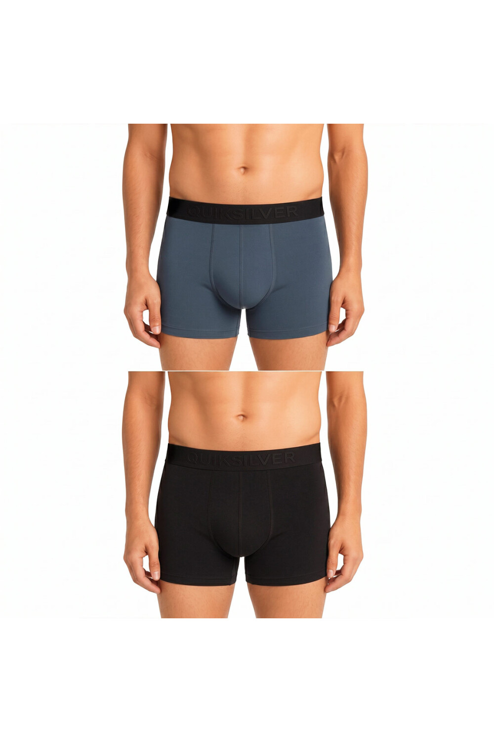 Quiksilver Pack 3 Boxers Hombre - Negro, Azul, Verde Militar Varios