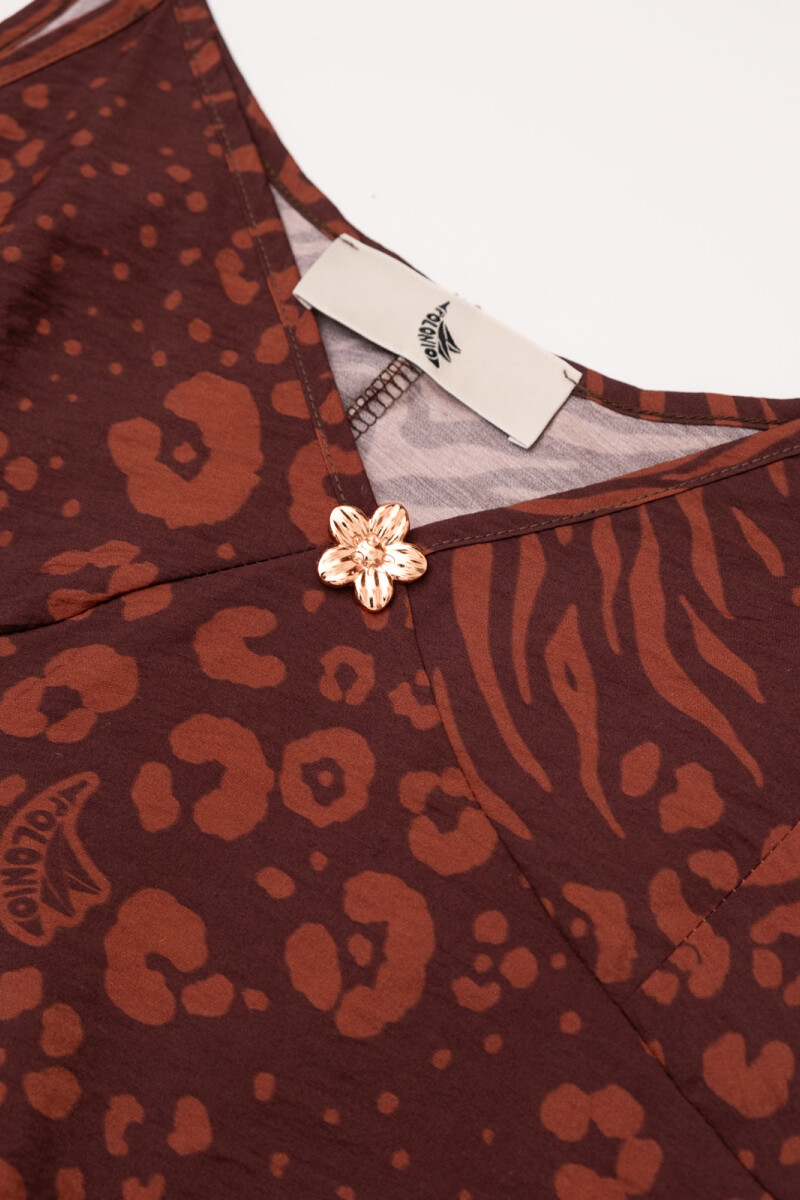 FLO DRESS Marron