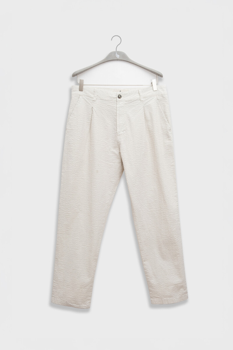 SEERSUCKER PANTS Oyster