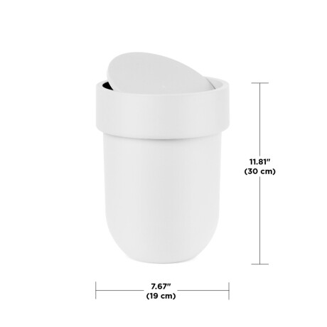 PAPELERA POLIPROPILENO BLANCO UMBRA