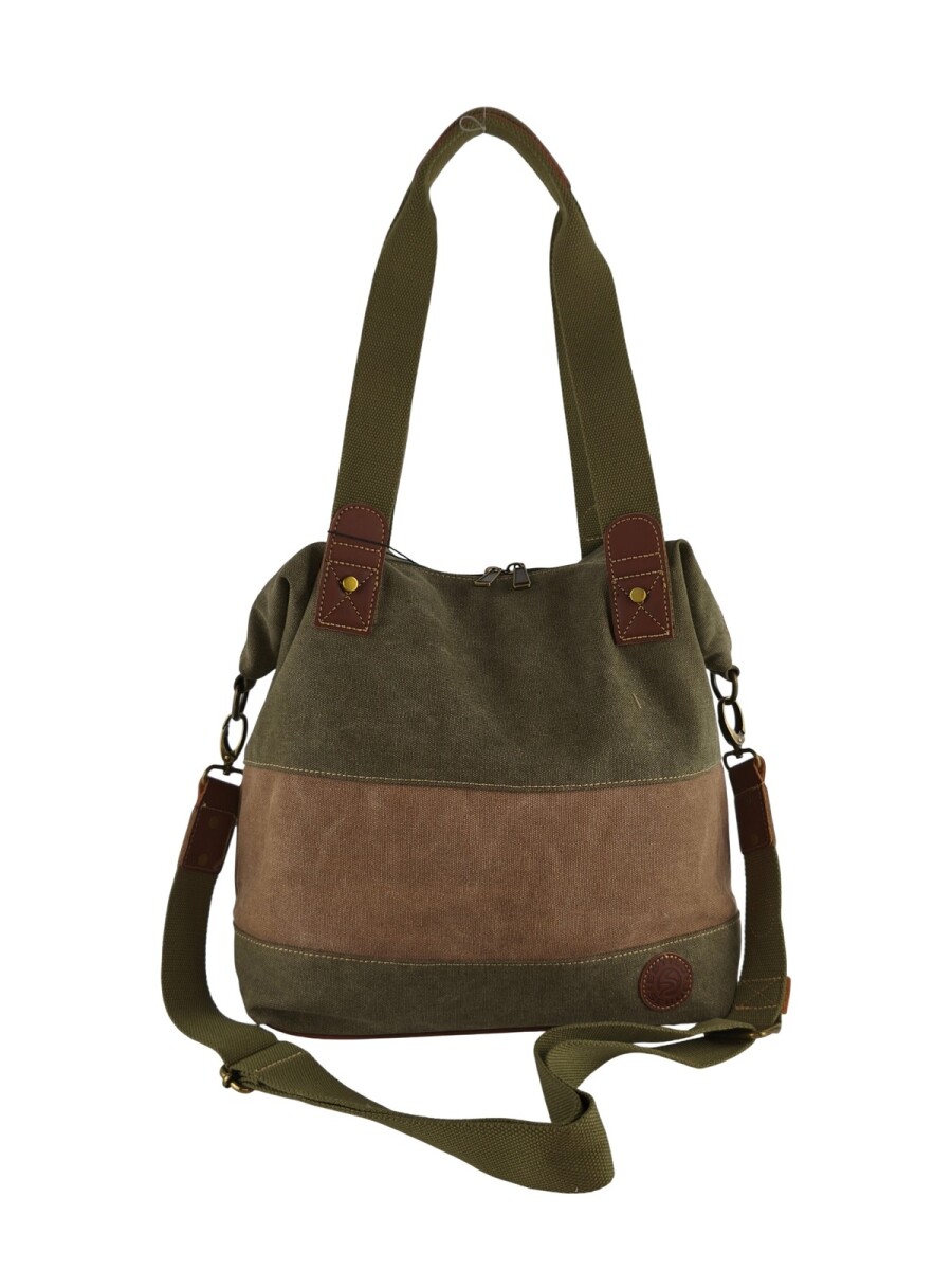 Bolso cartera lona - Verde 