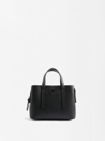 Bolso Tote Con Bandolera negro