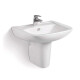 PEDESTAL BAÑO LOZA SANITARIA SERIE MALAWI BLANCO BRILLO 000