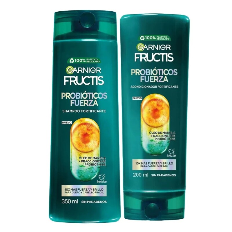 Shampoo Fructis Probioticos 350 Ml. + Acondicionador 200 Ml. Shampoo Fructis Probioticos 350 Ml. + Acondicionador 200 Ml.