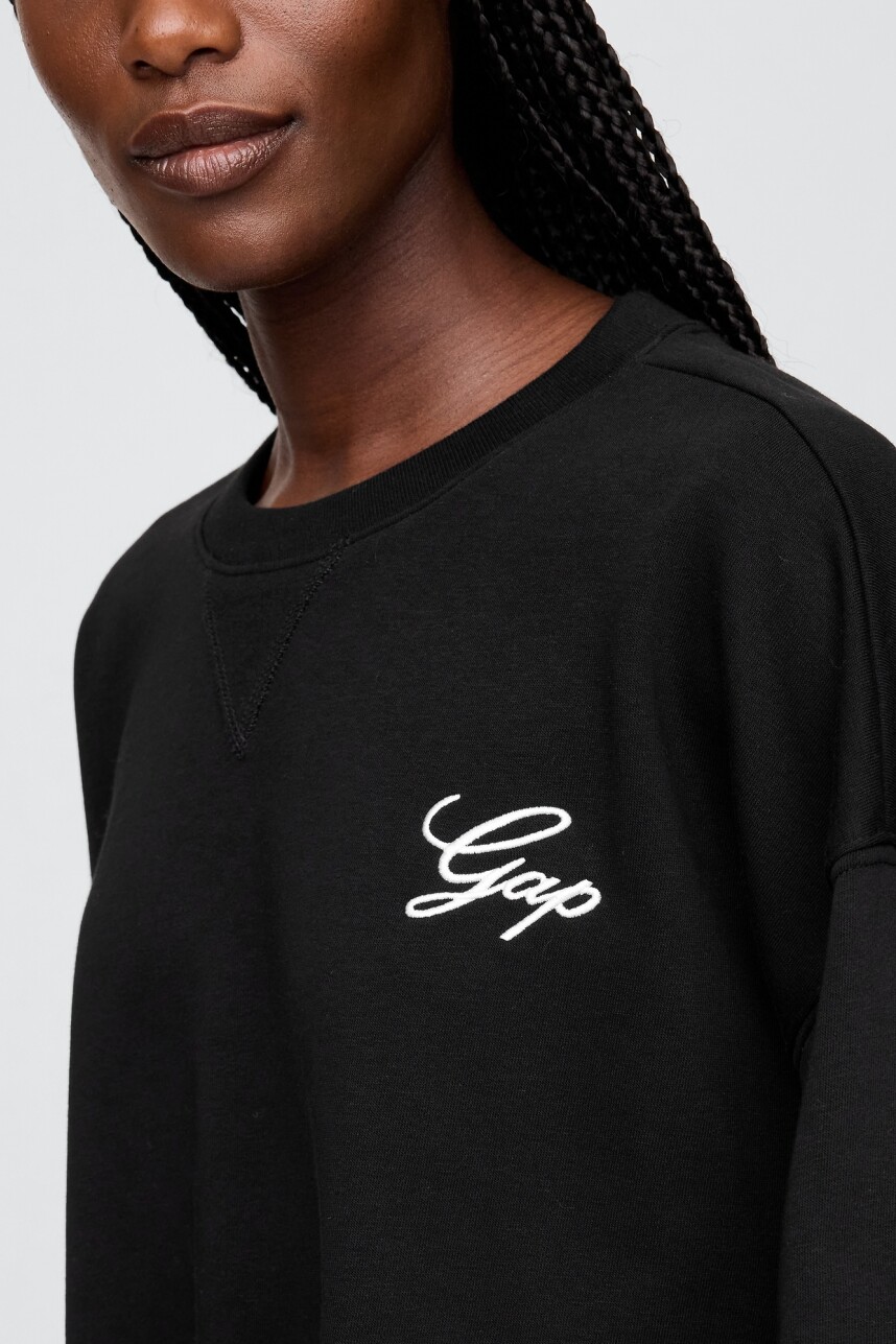 Canguro Logo Gap Sin Felpa Mujer True Black